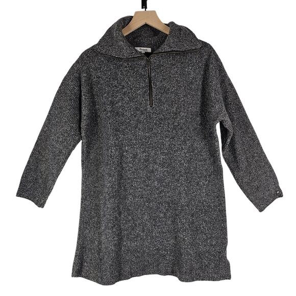 MADEWELL WOMEN'S GRAY SWEATER DRESS – SIZE L – MERINO WOOL BLEND – COZY & CHIC - Picture 12 of 12